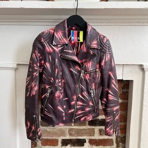 MSGM Fireworks Leather Jacket (Size 40 - xs/s)